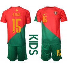 Portugal Rafael Leao #15 Hjemmedraktsett Barn VM 2022 Kortermet (+ korte bukser)
